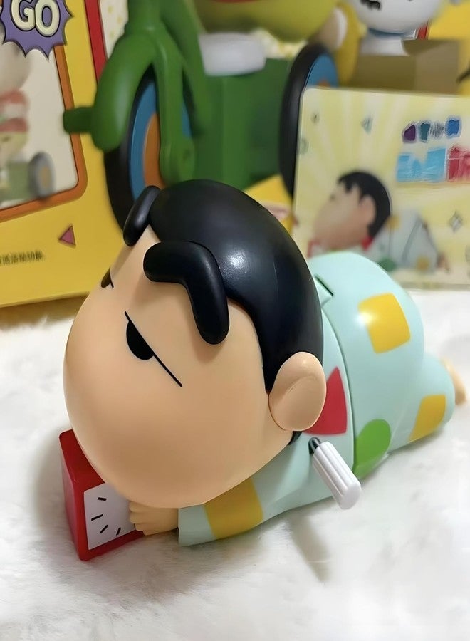 BIYALI Cute Shinchan Crawling Toy for Toddlers - Key Operated Wind-Up Moving Action Figure, Fun Baby Crawling Toy & Collectible Gift for Kids - 1Pcs - Image 2